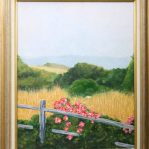 Painting of Rose Fence